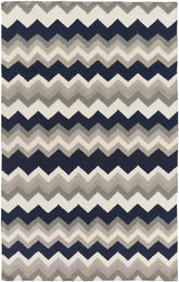Weende Modern Gray/Navy Area Rug