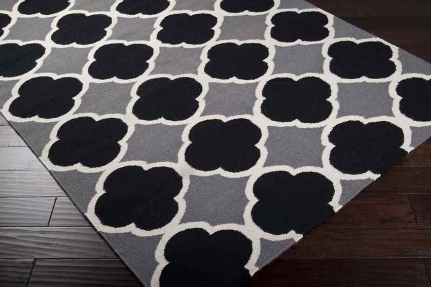 Eureka Modern Jet Black/Gray Area Rug