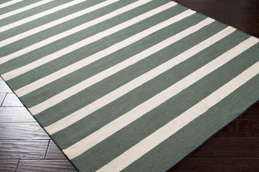 Fenwick Modern White/Peacock Green Area Rug