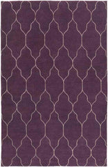 Flagstaff Modern Eggplant/Brown Area Rug