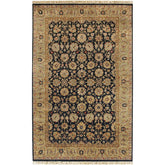 Grantville Traditional Black/Tan Area Rug
