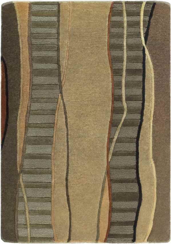 Harrell Modern Brown Area Rug