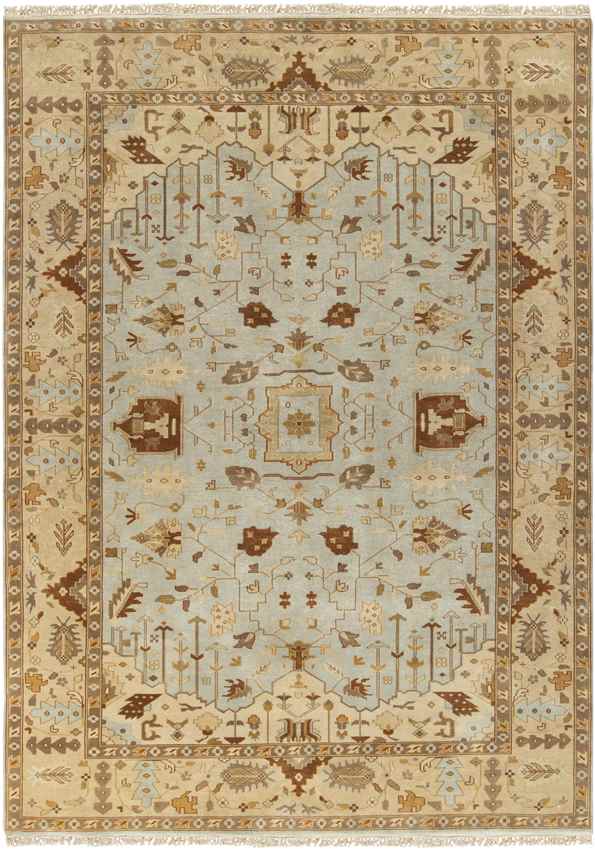 Hindsville Traditional Khaki/Light Gray Area Rug