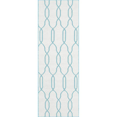Homewood Modern White/Blue Area Rug