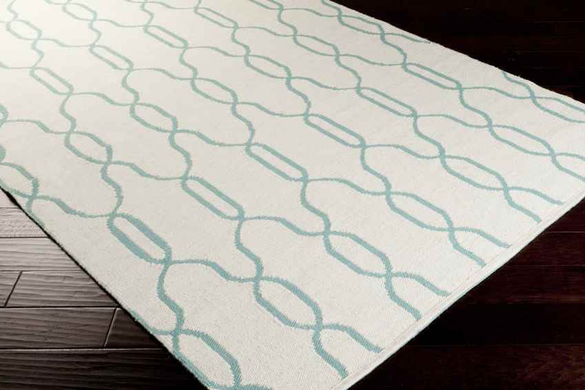 Homewood Modern White/Blue Area Rug