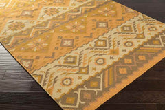 Claudette Rustic Bright Orange Area Rug
