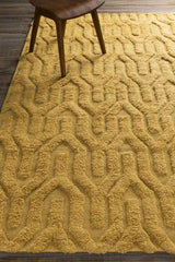 Huslia Modern Gold Area Rug