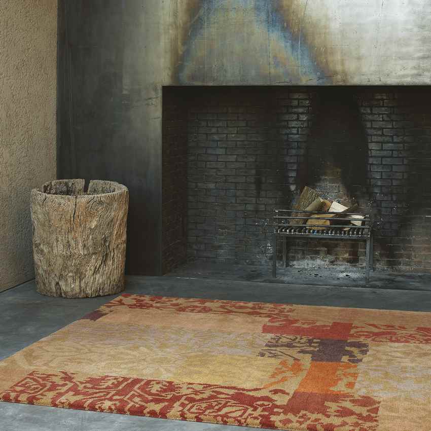 Jesup Modern Dark Red Area Rug