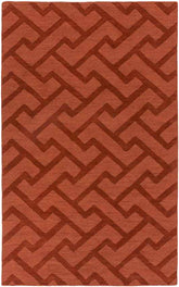 Loachapoka Modern Dark Red Area Rug