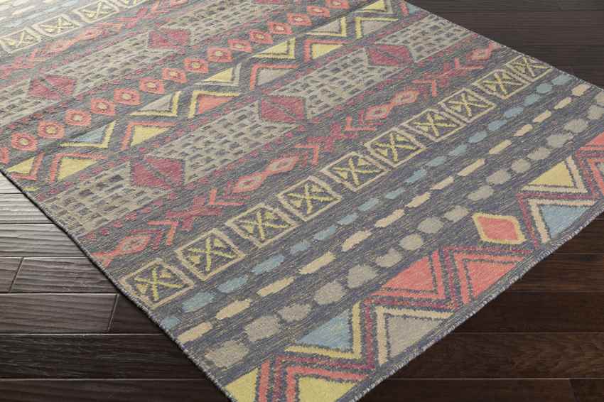 Monticello Global Gray/Red/Black Area Rug
