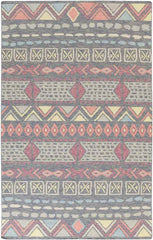 Monticello Global Gray/Red/Black Area Rug