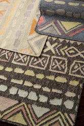 Monticello Global Gray/Red/Black Area Rug