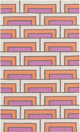 Opelika Modern Orange/Beige Area Rug