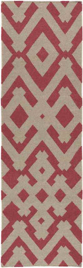 Oppelo Modern Grey/Burgundy Area Rug