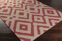 Oppelo Modern Grey/Burgundy Area Rug