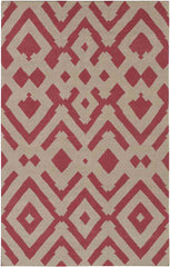 Oppelo Modern Grey/Burgundy Area Rug