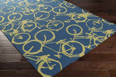 Ordway Modern Cobalt/Lime Area Rug