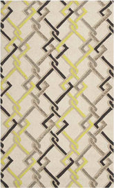Prichard Modern Looped/Hooked Ivory Area Rug