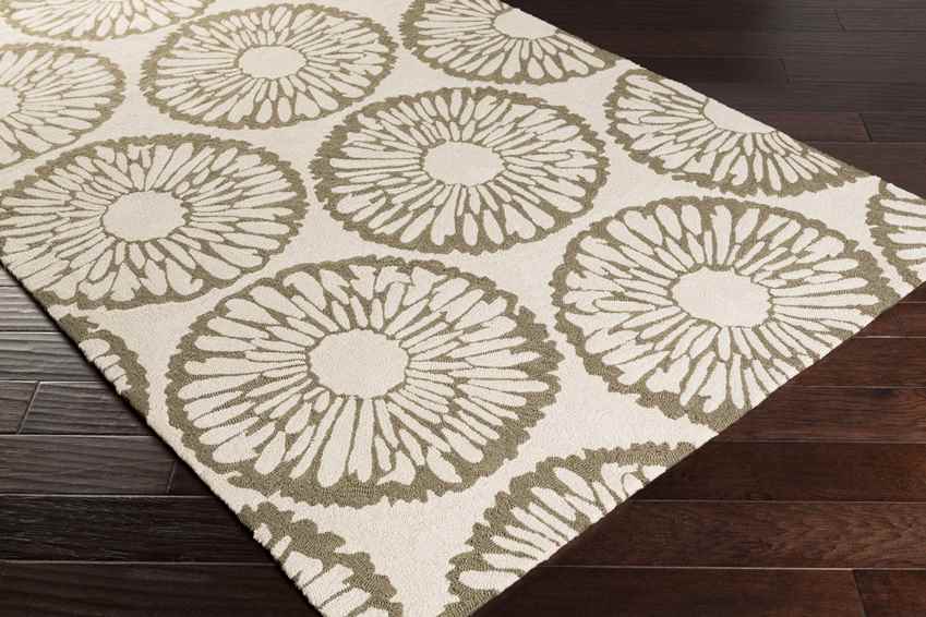 Ramah Modern Beige/Olive Area Rug