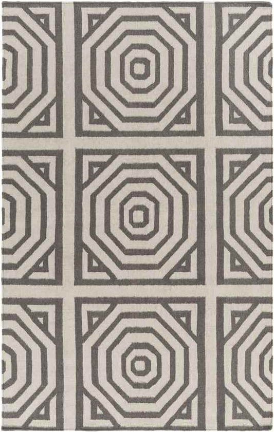 Rosa Modern Gray/Ivory Area Rug