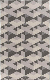 Rosston Modern Gray/Ivory Area Rug