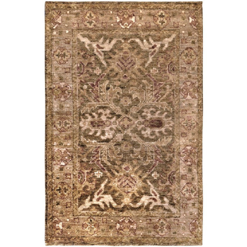 Savannah Modern Dark Brown/Olive Area Rug