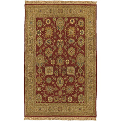 Subiaco Traditional Tan/Maroon Area Rug