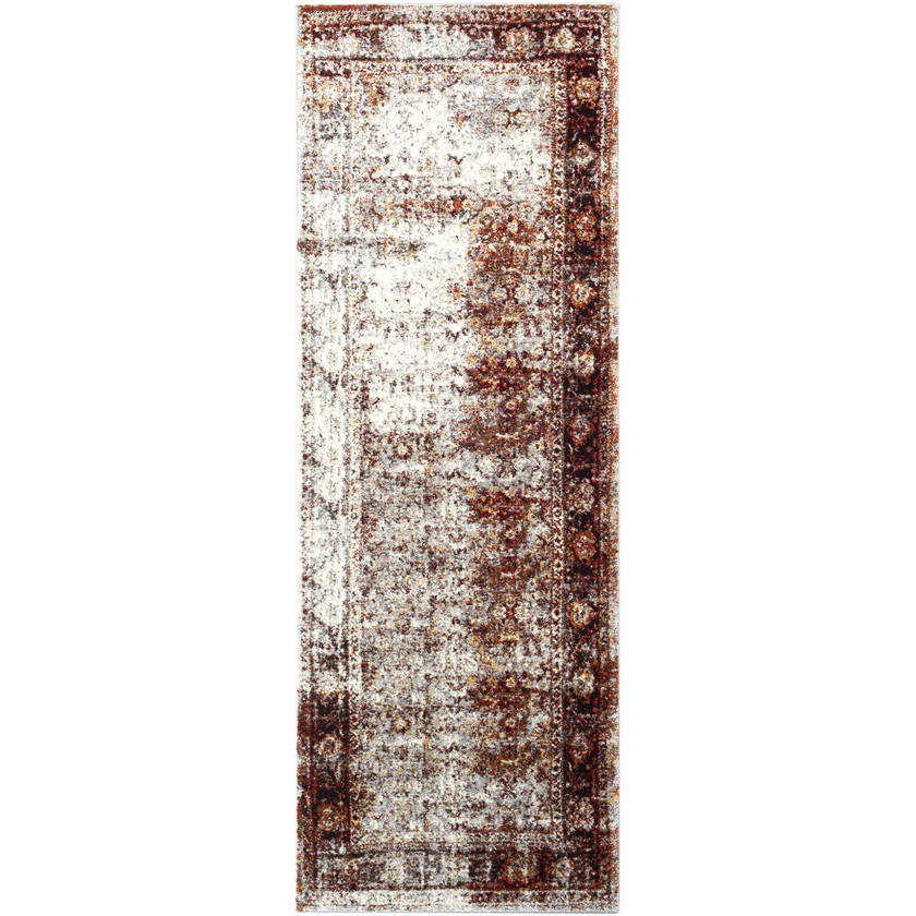 Darek Traditional Burgandy/Ivory Area Rug
