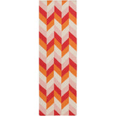 Tupelo Modern Bright Orange/Garnet Area Rug
