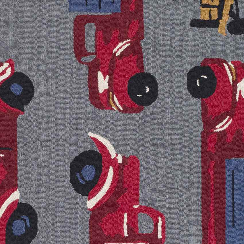 Tuskegee Modern Gray/Red/Blue Area Rug