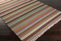 Victorville Modern Salmon/Brown/Green Area Rug