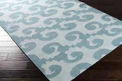 Belgium Coastal Sky Blue/Aqua Area Rug