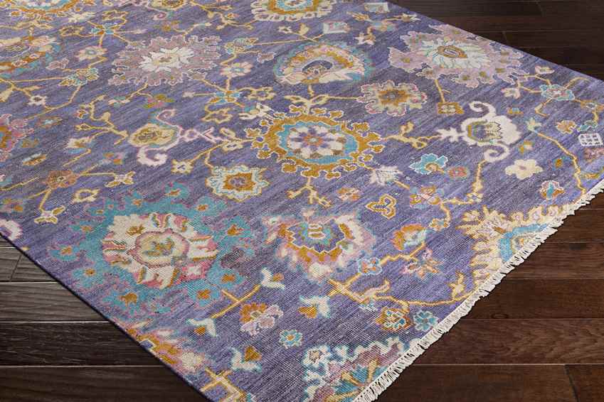 Crawley Traditional Dark Purple/Mauve Area Rug