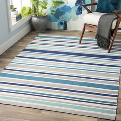 Fareham Modern Dark Blue/Ivory Area Rug