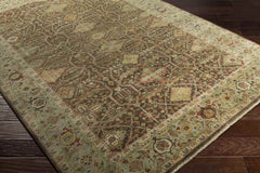 Reigate Traditional Dark Brown Area Rug