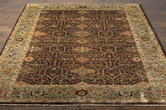 Reigate Traditional Dark Brown Area Rug