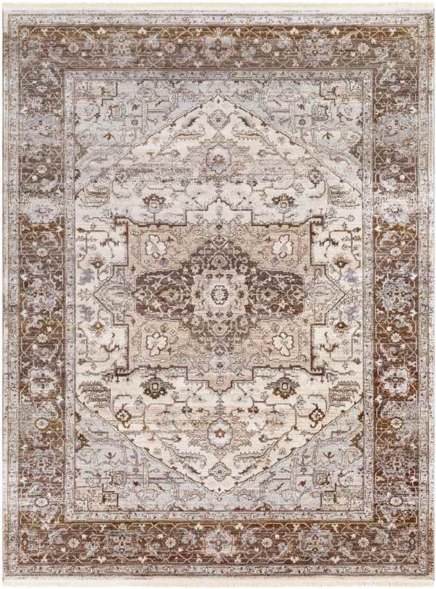 Tilt Cove Traditional Dark Brown Area Rug