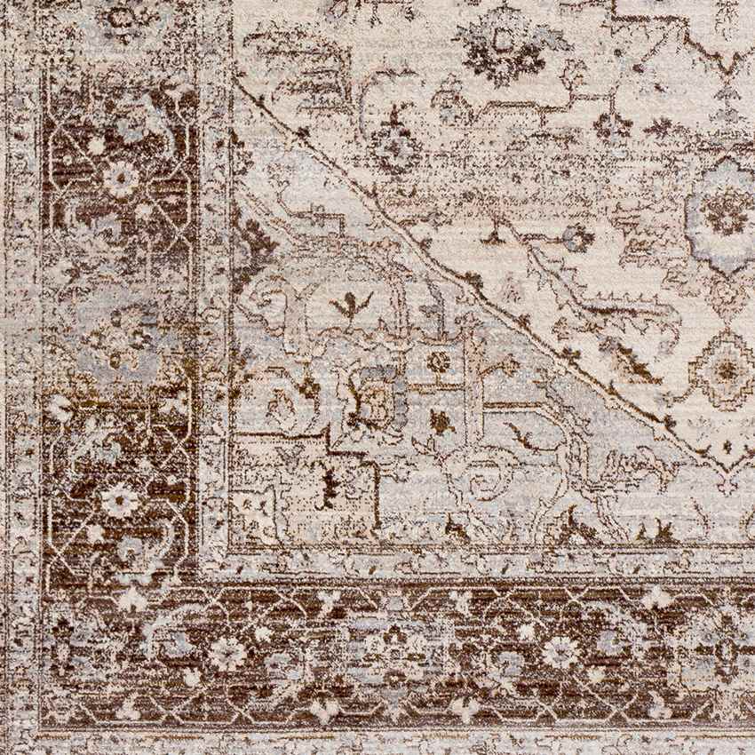 Tilt Cove Traditional Dark Brown Area Rug