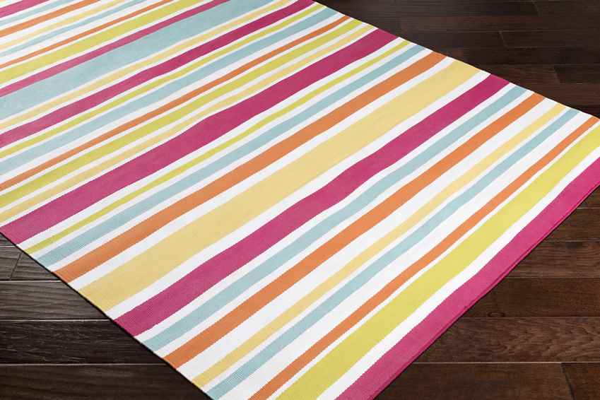Fareham Modern Bright Pink/Yellow Area Rug