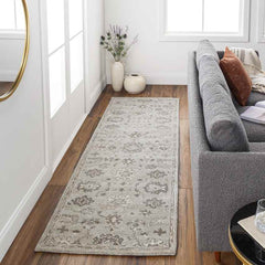 Ness Traditional Taupe Area Rug