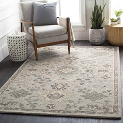 Ness Traditional Taupe Area Rug