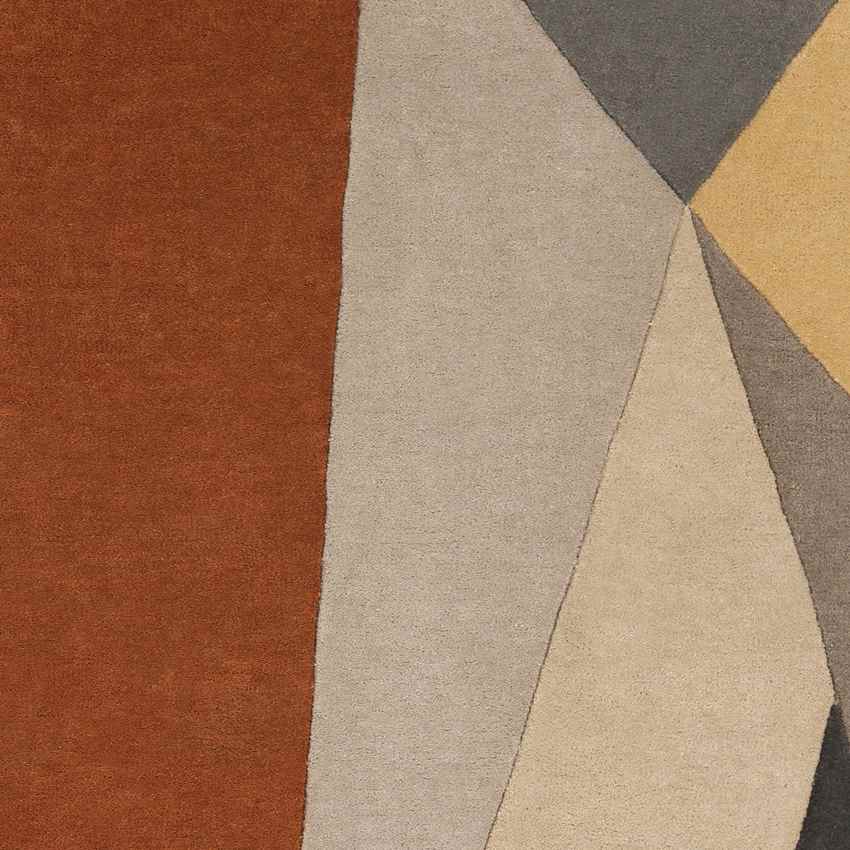 Lollum Modern Burnt Orange Area Rug