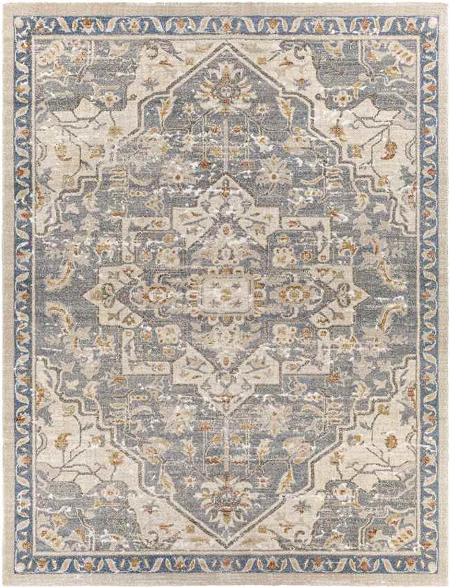 Anreep Traditional Denim Area Rug