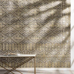 Haalweide Traditional Tan Area Rug