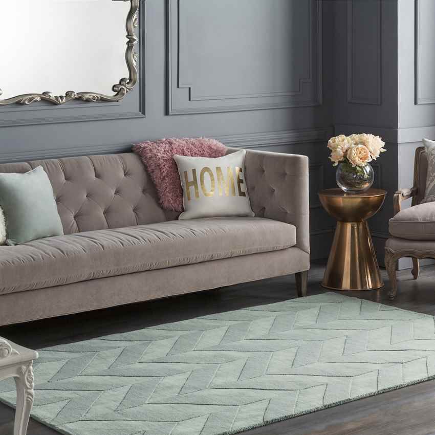 Menton Modern Ice Blue Area Rug