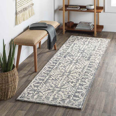 Valthe Traditional Dark Blue Area Rug
