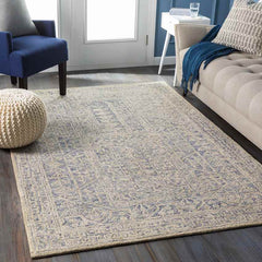 Veenhof Traditional Dark Blue Area Rug