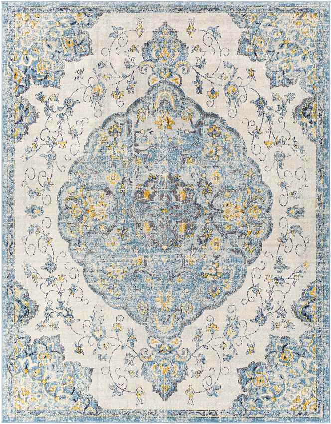Cornjum Traditional Pale Blue Area Rug