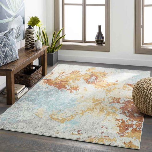 Giswil Modern Bright Yellow Area Rug
