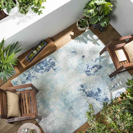 Giswil Modern Aqua Area Rug